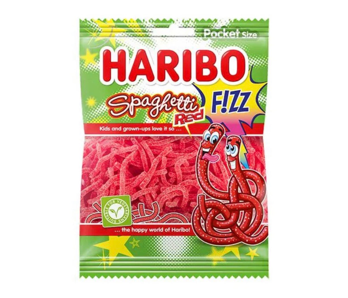 Haribo Spaghetti Red Fizz 70g. 28St.
